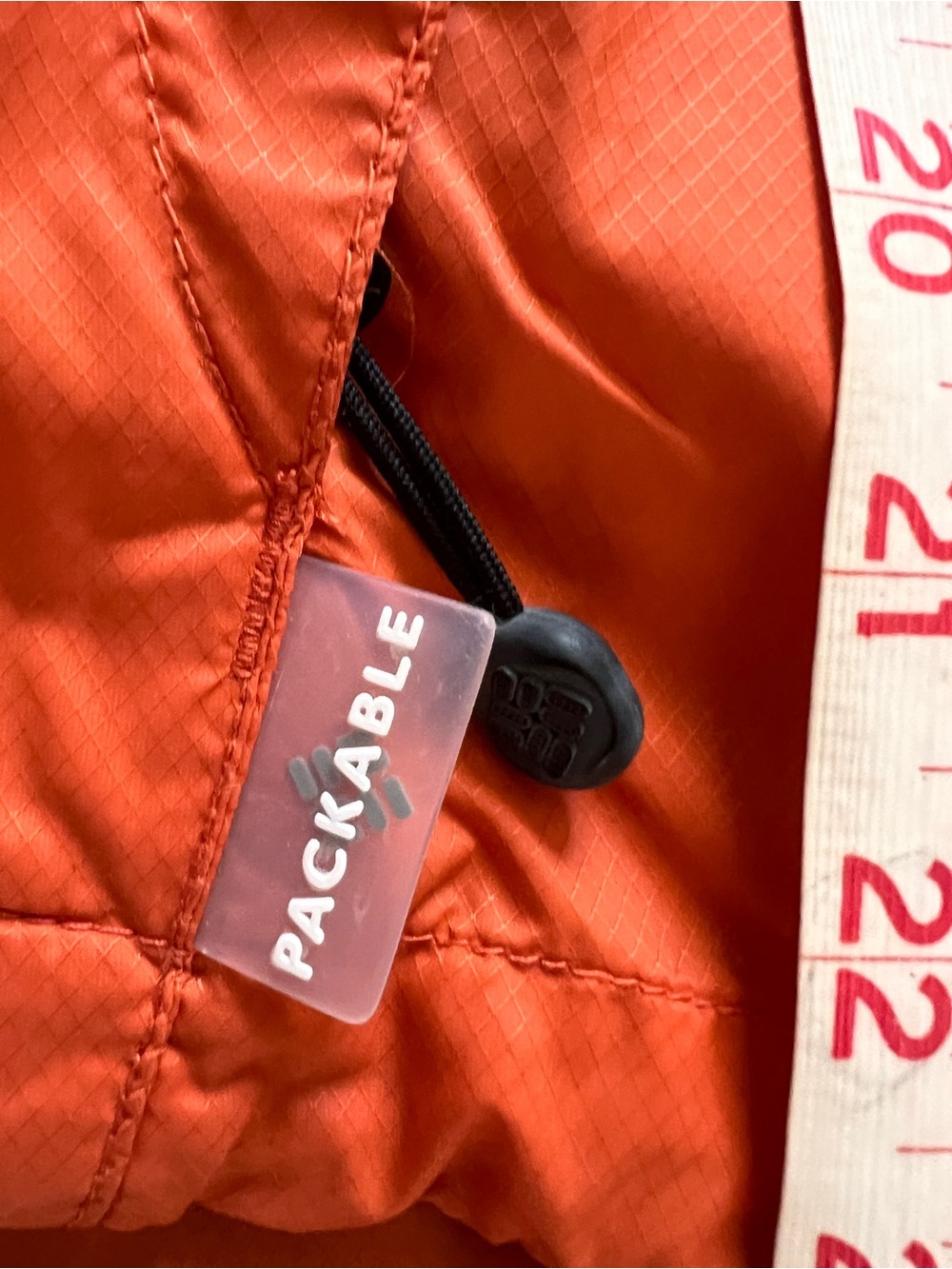 Columbia Orange Packable Pullover 1/2 zip Windbreaker - Picture 8 of 8